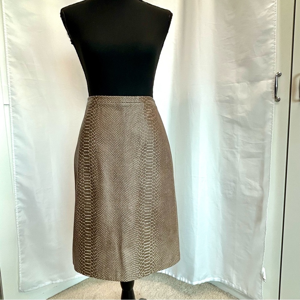 Bcbgmaxazria Taupe Brown Python Snake Print Genui… - image 3